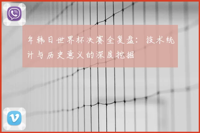年韩日世界杯决赛全复盘:技术统计与历史意义的深度挖掘