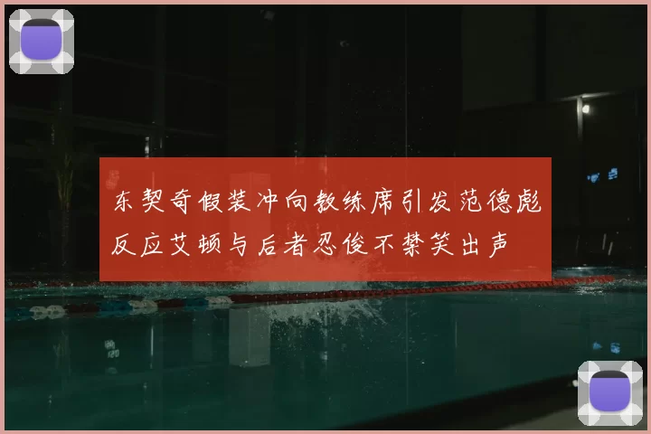 东契奇假装冲向教练席引发范德彪反应艾顿与后者忍俊不禁笑出声